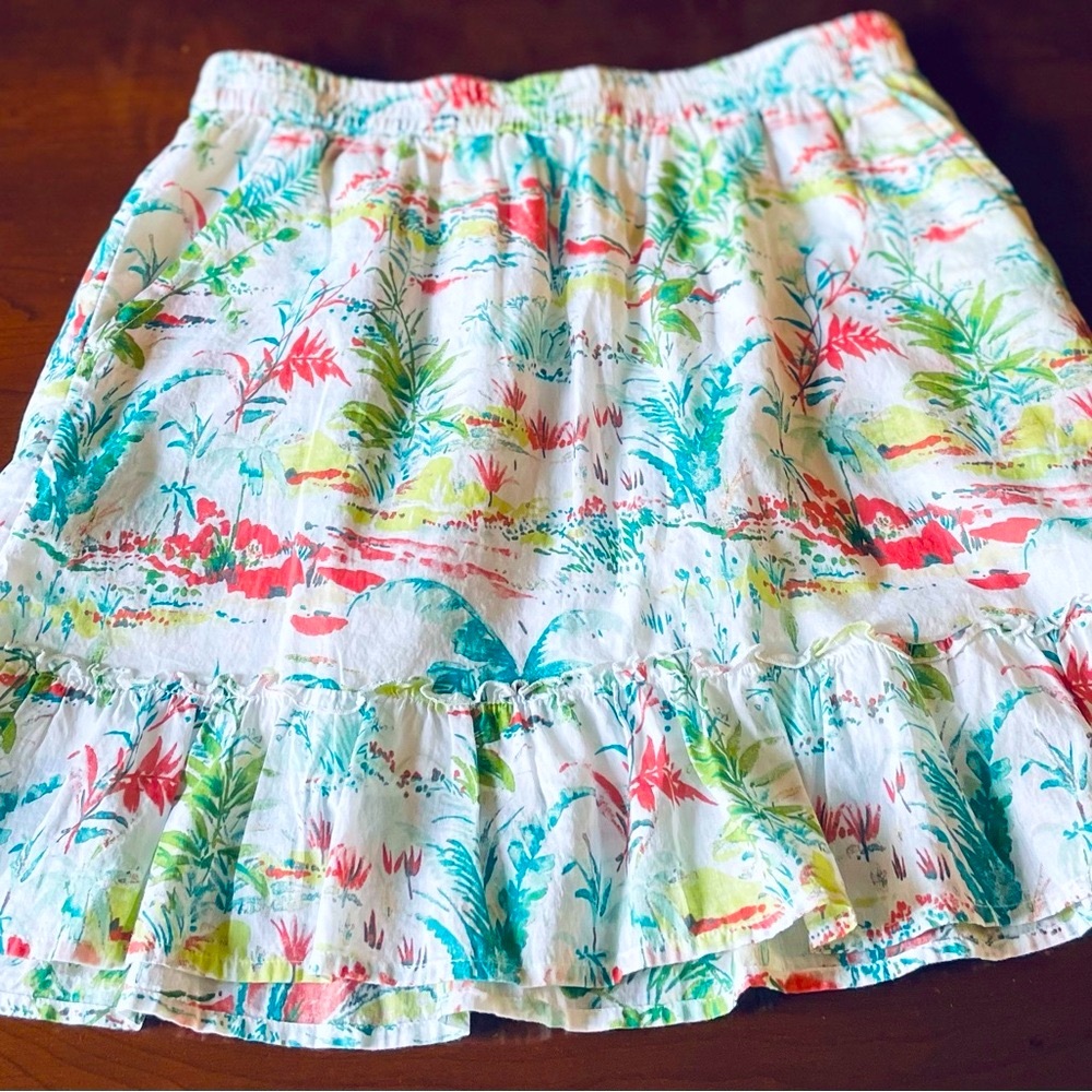 2/$20.
“Sigrid Olsen” Colorful Floral Skirt. Swim Cover Up. Size L